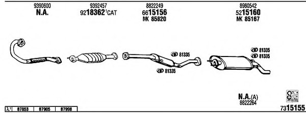WALKER SA30196 Exhaust System